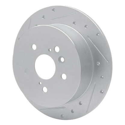 R1 Concepts R1 09-15 Toyota Venza Rear Left Drilled & Slotted Silver Brake Rotor