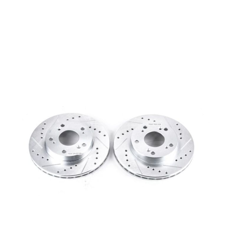 PowerStop Power Stop 02-06 Acura RSX Front Evolution Drilled & Slotted Rotors - Pair