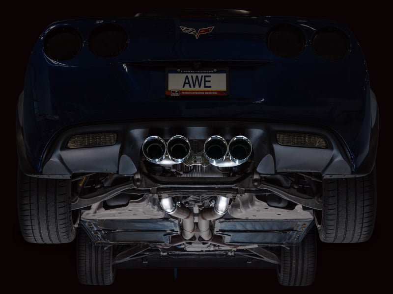 AWE Tuning C6 Chevrolet Corvette Z06/ZR1 Track Edition Axle-Back Exhaust w/ Chrome Silver Tips
