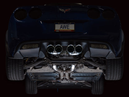 AWE Tuning C6 Chevrolet Corvette Z06/ZR1 Track Edition Axle-Back Exhaust w/ Chrome Silver Tips