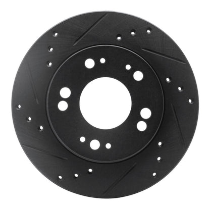 R1 Concepts R1 90-05 Chrysler SEBRING Front Left Drilled & Slotted Black Brake Rotor