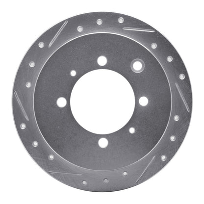 R1 Concepts R1 91-93 Hyundai SONATA Rear Left Drilled & Slotted Silver Brake Rotor