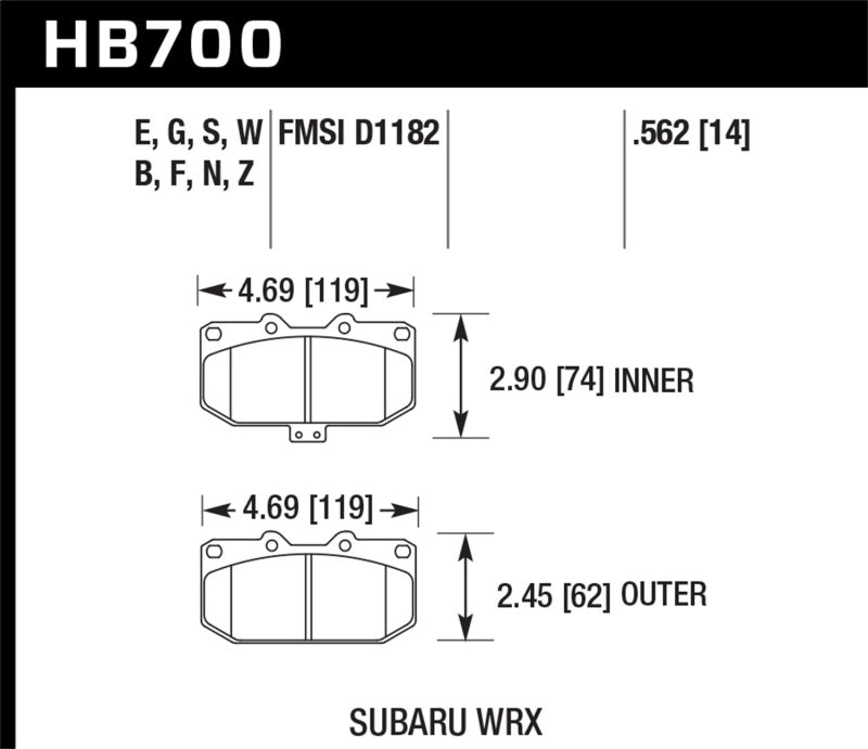 Hawk Performance Hawk 06-07 Subaru Impreza WRX DTC-30 Front Race Brake Pads