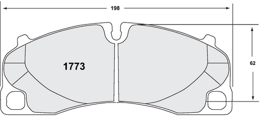 PFC 1773.13.17.44 FRONT BRAKE PAD RACE 13 CMPD 17MM PORSCHE 992 GT3 / 991 GT3/TURBO | 981/718 CAYMAN GT4