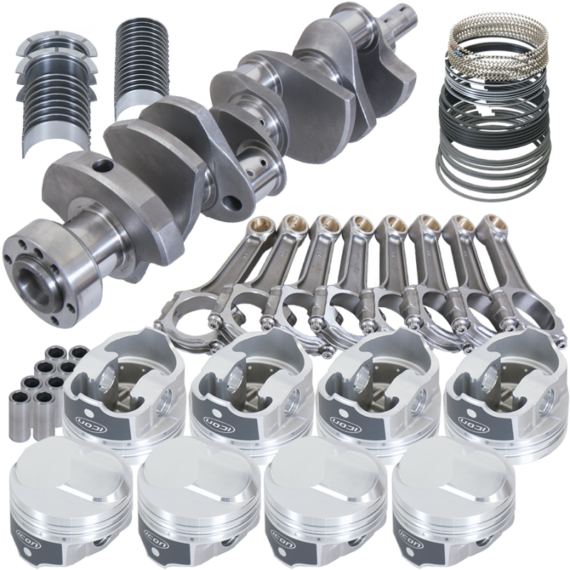 Eagle Chevy 454 1Pc 4.000in Crank 6.135in I-Beam Rods 43cc Dome 4.250in Pistons Rotating Assembly