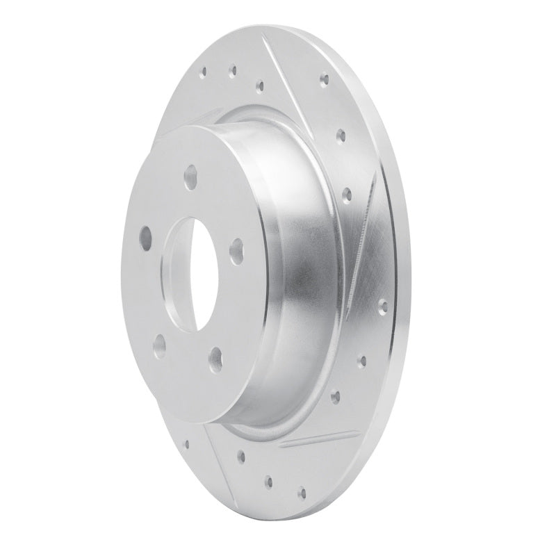 R1 Concepts R1 89-93 Nissan Maxima Rear Right Drilled & Slotted Silver Brake Rotor
