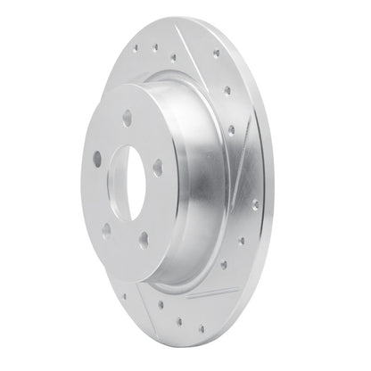 R1 Concepts R1 89-93 Nissan Maxima Rear Right Drilled & Slotted Silver Brake Rotor