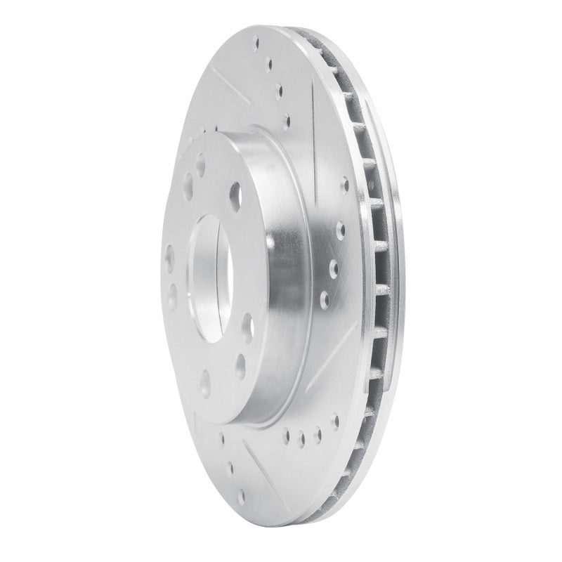 R1 Concepts R1 87-93 Mercedes-Benz 190E Front Right Drilled & Slotted Silver Brake Rotor