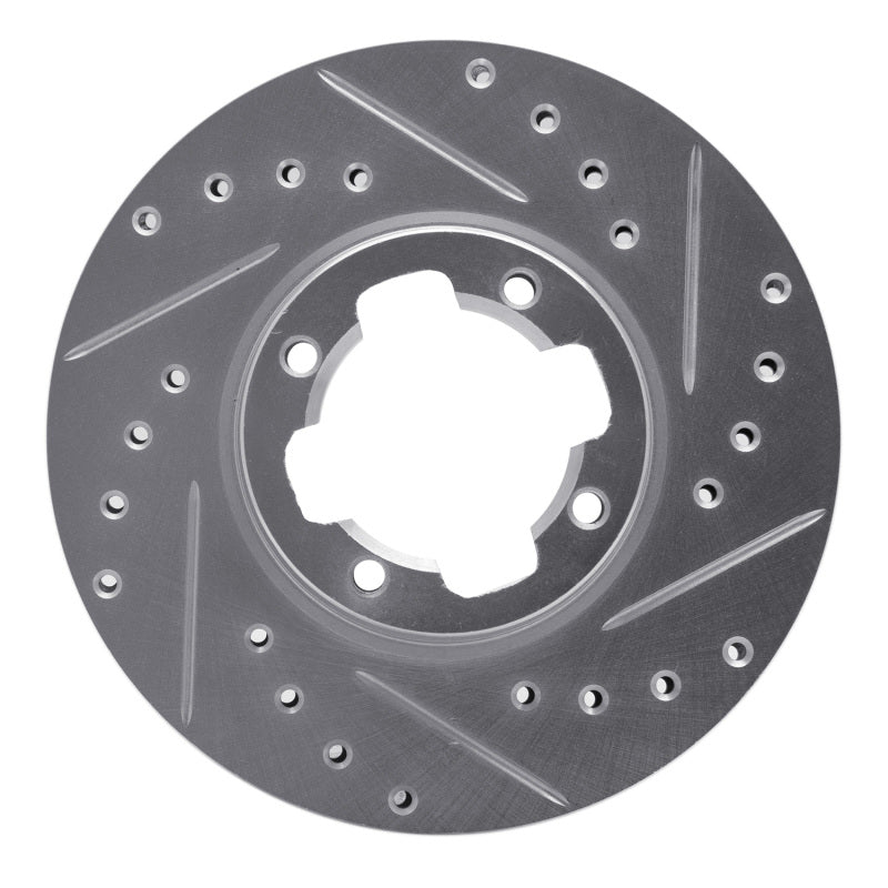 R1 Concepts R1 83-89 Subaru BRAT Front Right Drilled & Slotted Silver Brake Rotor