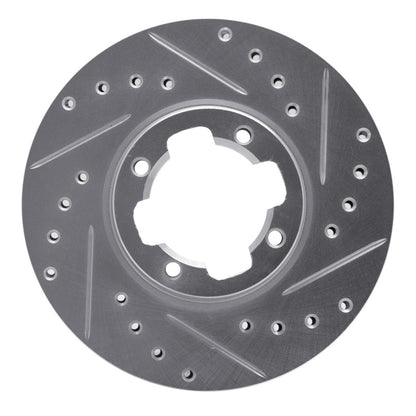 R1 Concepts R1 83-89 Subaru BRAT Front Right Drilled & Slotted Silver Brake Rotor