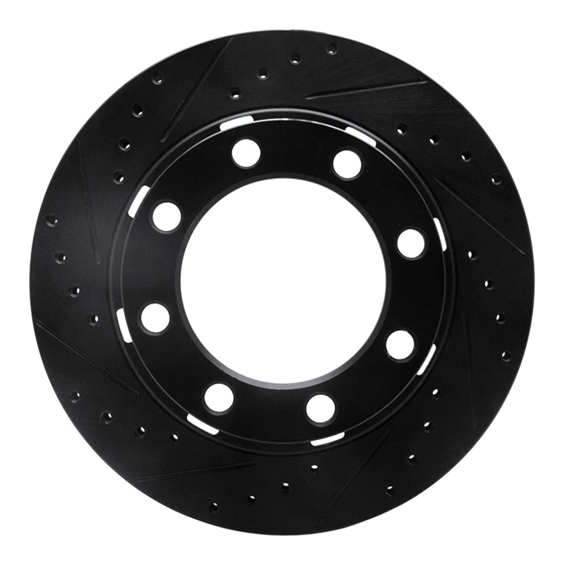 R1 Concepts R1 75-93 Dodge W250 Front Left Drilled & Slotted Black Brake Rotor