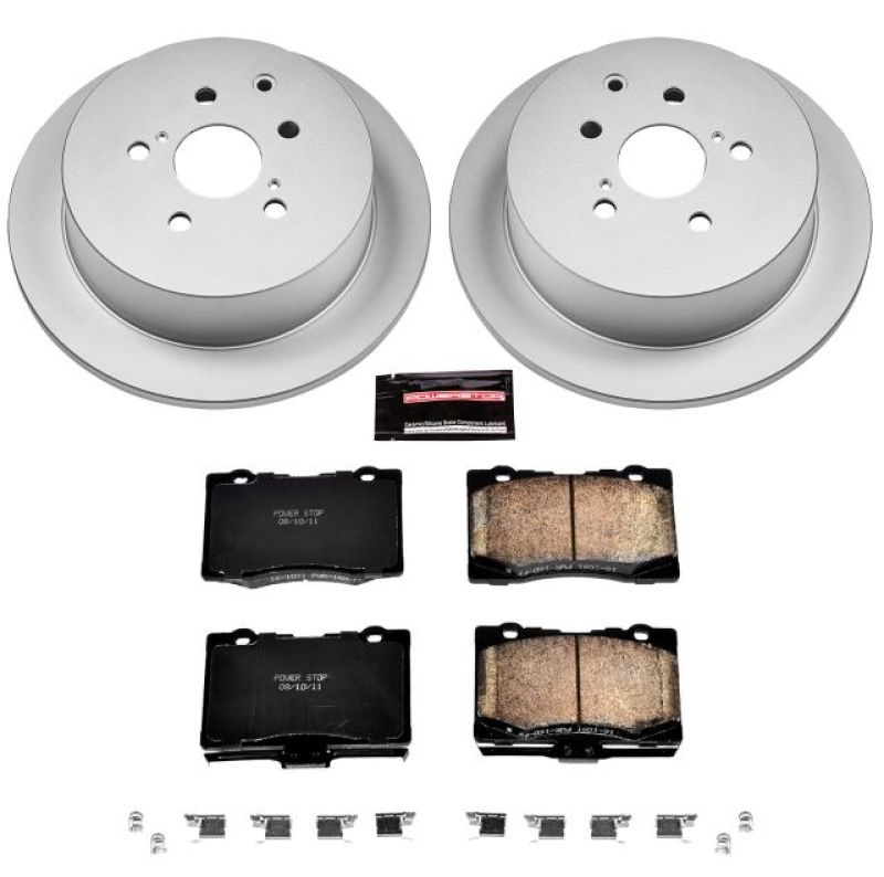 PowerStop Power Stop 10-15 Lexus RX350 Rear Z17 Evolution Geomet Coated Brake Kit