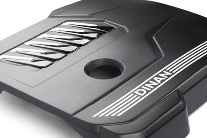 Dinan 19-26 BMW B58D (G01/G02/G20/G22/G23/G26/G42) Matte Carbon Fiber Engine Cover w/Gloss Accents