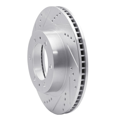 R1 Concepts R1 03-23 Toyota FJ Cruiser Front Left Drilled & Slotted Silver Brake Rotor