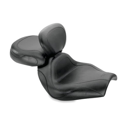 Mustang Motorcycle Mustang 02-08 Honda VTX1800C Sport Touring 2PC Seat w/Driver Backrest - Black