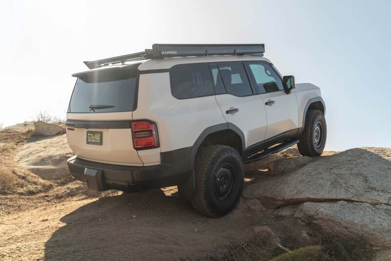 DV8 Offroad 24-25 Toyota Land Cruiser OE Plus Side Steps - Black Steel