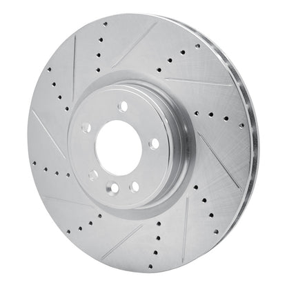 R1 Concepts R1 10-17 Land Rover Range Rover Front Left Drilled & Slotted Silver Brake Rotor
