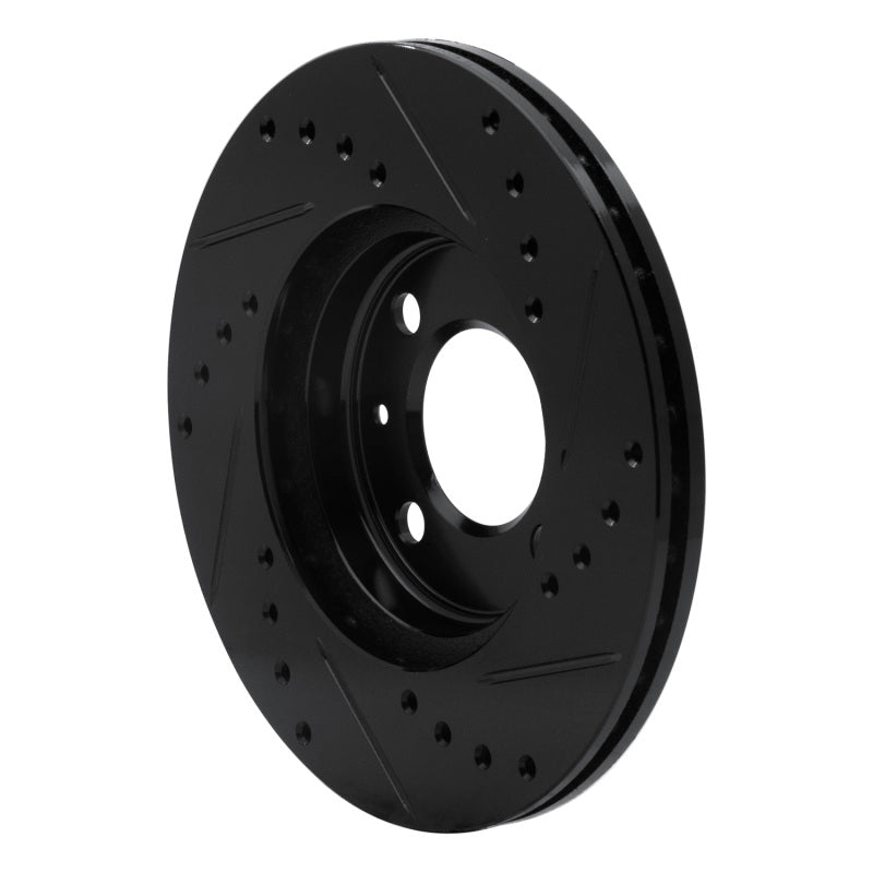 R1 Concepts R1 86-08 Volkswagen DERBY (Mexico) Front Left Drilled & Slotted Black Brake Rotor