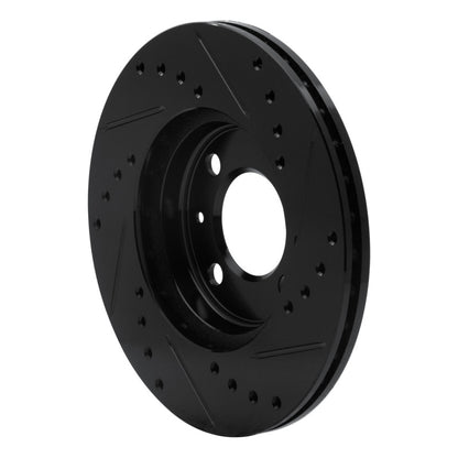 R1 Concepts R1 86-08 Volkswagen DERBY (Mexico) Front Left Drilled & Slotted Black Brake Rotor