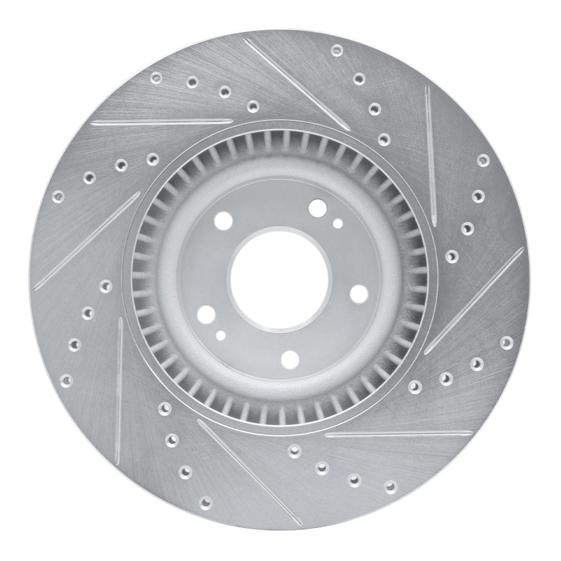 R1 Concepts R1 20-25 Hyundai Palisade Front Left Drilled & Slotted Silver Brake Rotor