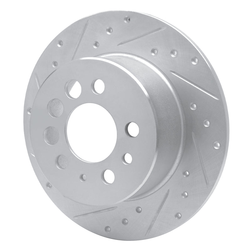 R1 Concepts R1 1974-1995 Volvo 245 Rear Left Drilled & Slotted Silver Brake Rotor