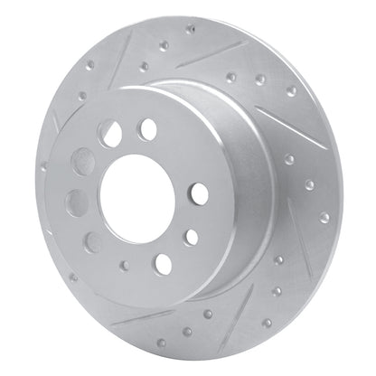 R1 Concepts R1 1974-1995 Volvo 245 Rear Left Drilled & Slotted Silver Brake Rotor