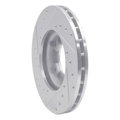 R1 Concepts R1 85-92 Toyota Pickup Front Right Drilled & Slotted Silver Brake Rotor