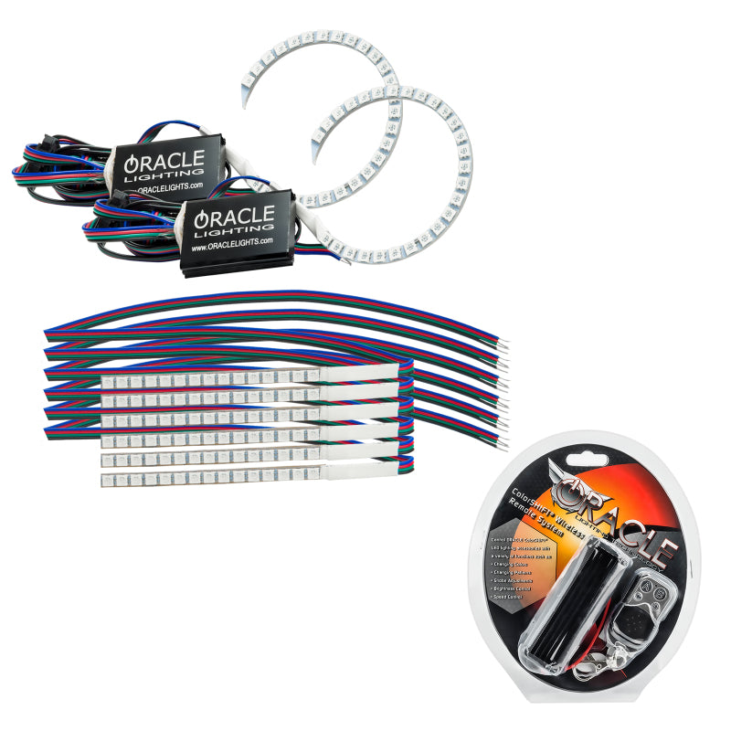 ORACLE Lighting Oracle 18-21 Ford Mustang DRL Upgrade w/ Halo Kit - ColorSHIFT
