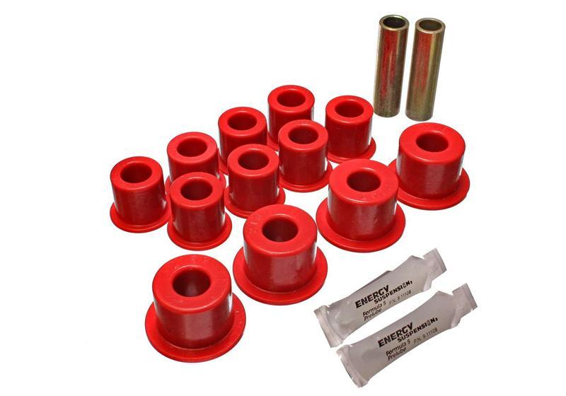 Energy Suspension 81-89 Toyota FJ40/FJ60 Landcruiser 2/4WD Red Front Leaf Spring Bushing (Set of 12)