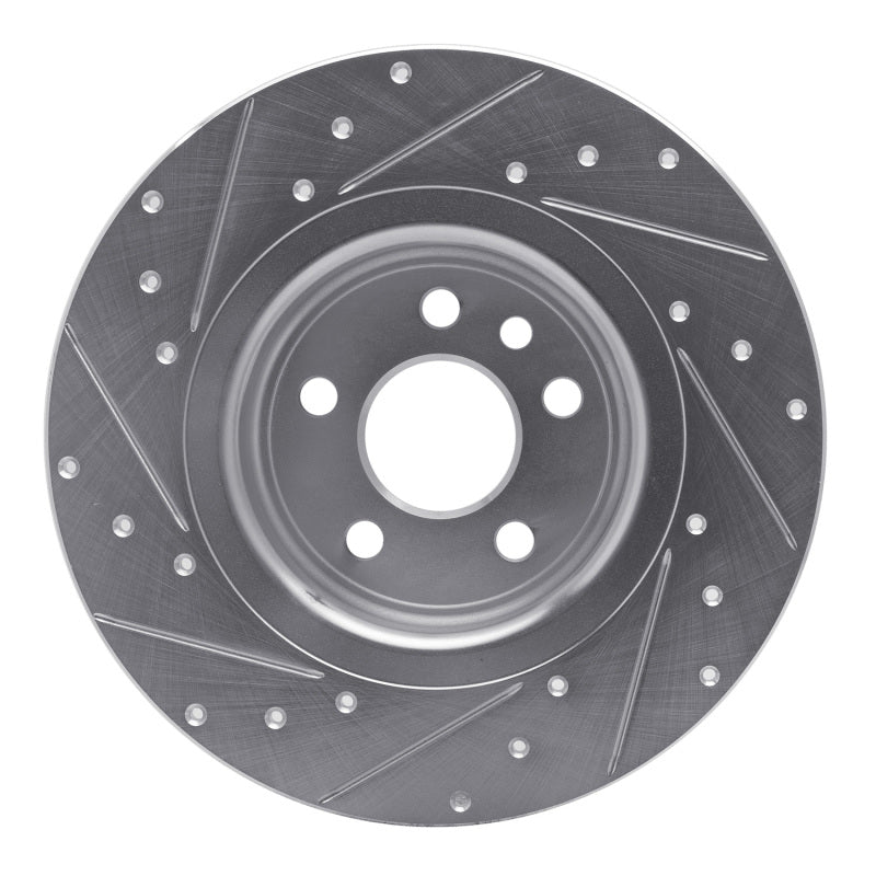 R1 Concepts R1 16-19 Land Rover Range Rover Evoque Rear Right Drilled & Slotted Silver Brake Rotor