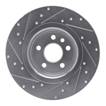 R1 Concepts R1 16-19 Land Rover Range Rover Evoque Rear Right Drilled & Slotted Silver Brake Rotor