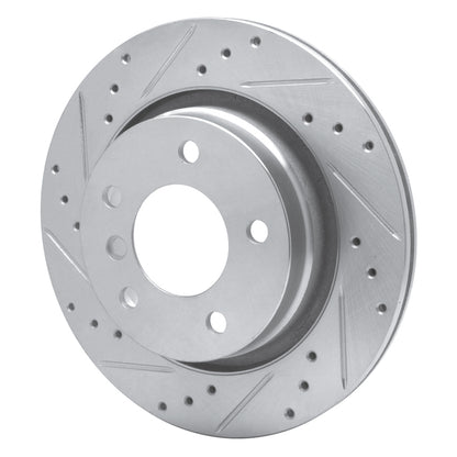 R1 Concepts R1 99-06 BMW 325CI (USA/Canada) Rear Left Drilled & Slotted Silver Brake Rotor