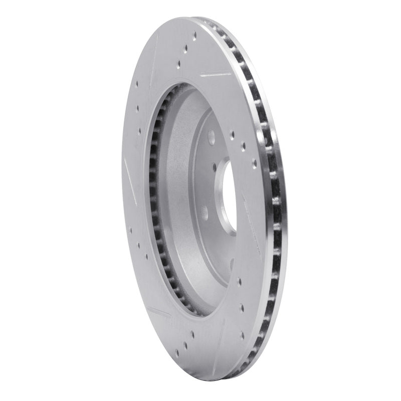 R1 Concepts R1 19-25 Subaru Crosstrek Rear Right Drilled & Slotted Silver Brake Rotor