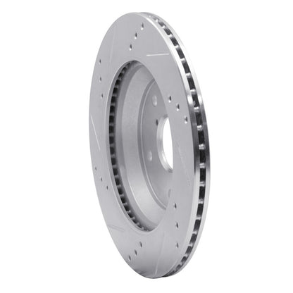 R1 Concepts R1 19-25 Subaru Crosstrek Rear Right Drilled & Slotted Silver Brake Rotor