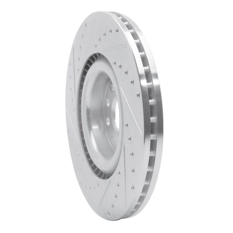 R1 Concepts R1 06-13 Audi S3 (Mexico) Front Right Drilled & Slotted Silver Brake Rotor