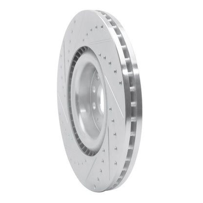 R1 Concepts R1 06-13 Audi S3 (Mexico) Front Right Drilled & Slotted Silver Brake Rotor