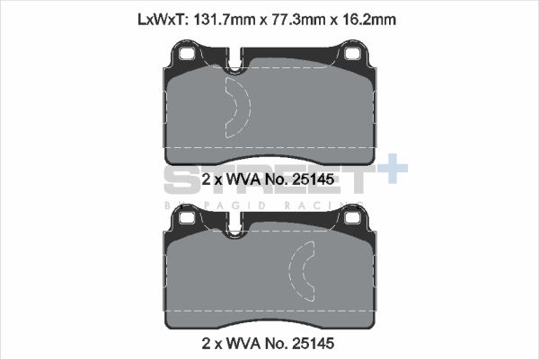 PAGID Racing T8198SP2001 STREET+ Brake Pads