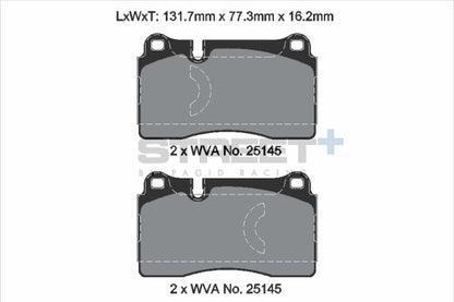 PAGID Racing T8198SP2001 STREET+ Brake Pads