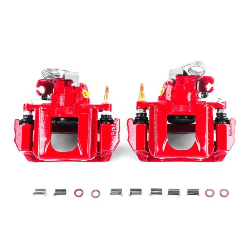 PowerStop Power Stop 11-14 Ford Edge Rear Red Calipers w/Brackets - Pair