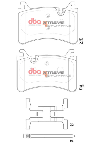 DBA 2016+ Alfa Romeo Giulia Quadrifoglio XP Performance Rear Brake Pads