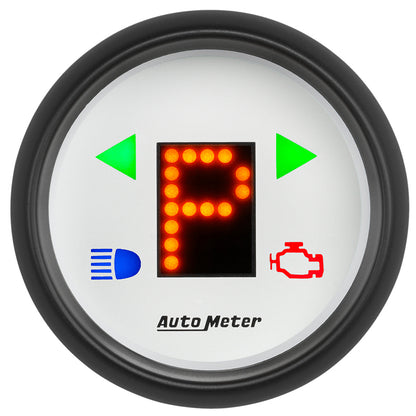 Autometer Phantom 2-1/16in (P/R/N/D/L/OD/O/5/4/3/2/1) Digital Gear Position Gauge