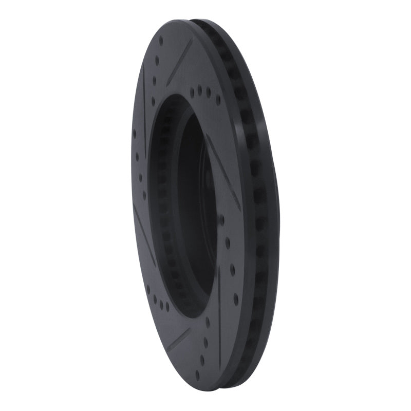 R1 Concepts R1 06-19 Scion IQ Front Right Drilled & Slotted Black Brake Rotor
