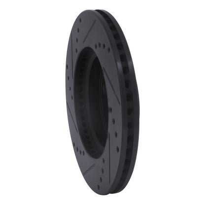 R1 Concepts R1 06-19 Scion IQ Front Right Drilled & Slotted Black Brake Rotor