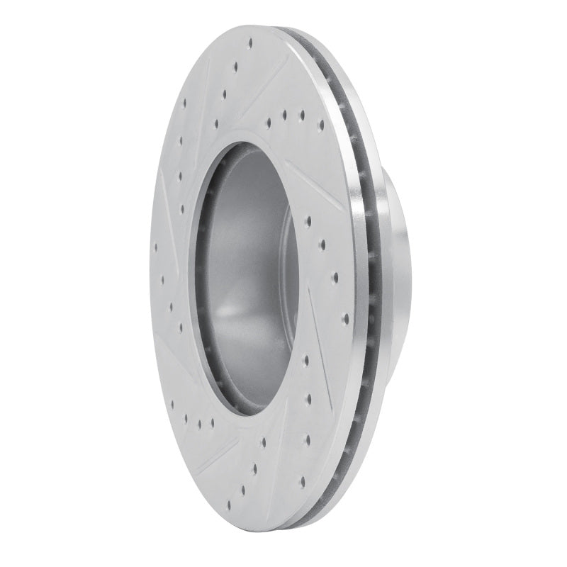 R1 Concepts R1 06-13 BMW 128I Front Right Drilled & Slotted Silver Brake Rotor