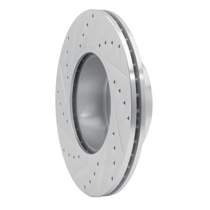 R1 Concepts R1 06-13 BMW 128I Front Right Drilled & Slotted Silver Brake Rotor