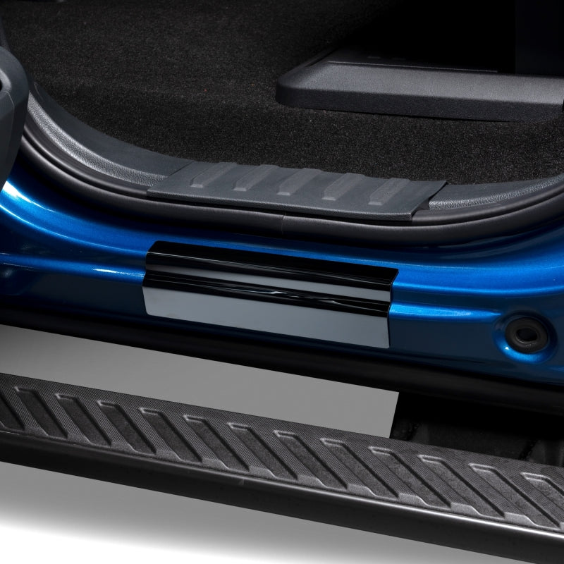 Putco 99-16 Ford SuperDuty Crew Cab w/ SUPERDUTY Etching (4pcs) Black Platinum Door Sills