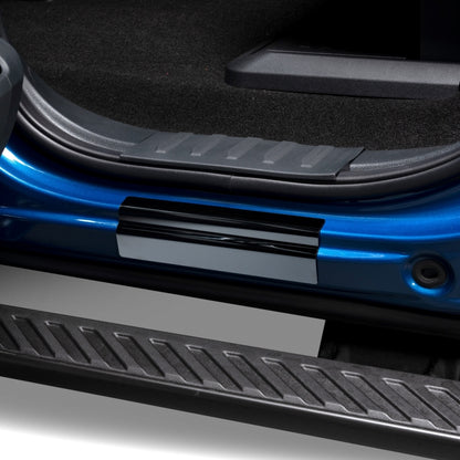 Putco 99-16 Ford SuperDuty Crew Cab w/ SUPERDUTY Etching (4pcs) Black Platinum Door Sills