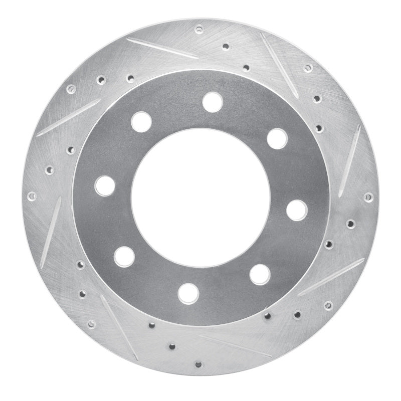 R1 Concepts R1 99-25 Chevrolet Express 3500 Rear Right Drilled & Slotted Silver Brake Rotor