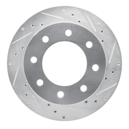 R1 Concepts R1 99-25 Chevrolet Express 3500 Rear Right Drilled & Slotted Silver Brake Rotor