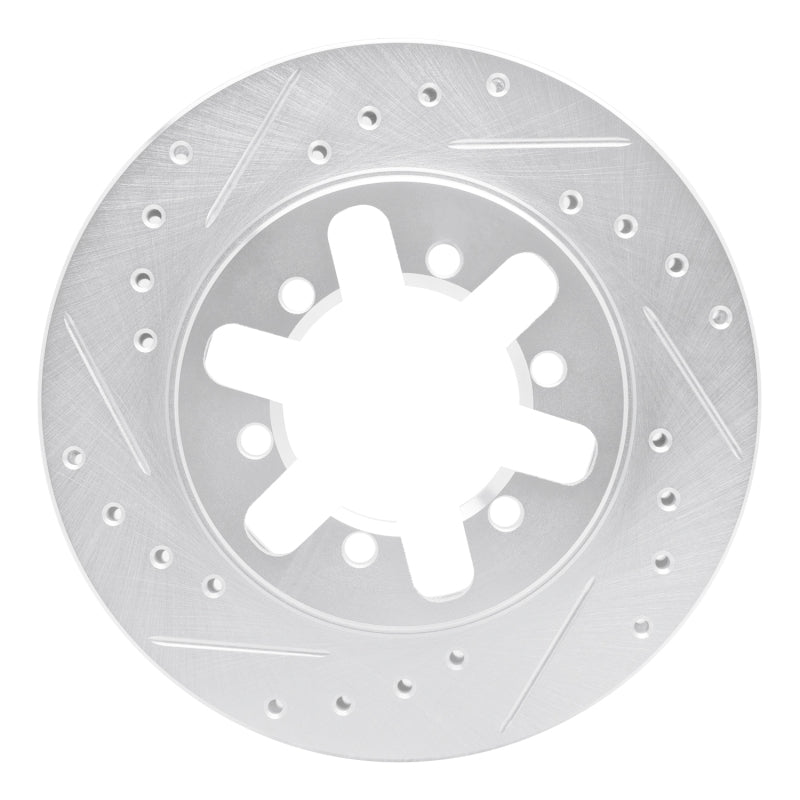 R1 Concepts R1 82-85 Nissan 720 DATSUN Front Left Drilled & Slotted Silver Brake Rotor